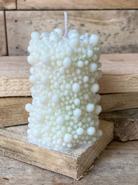 Molecule Bubbles Bobbly Bubble Soy Science 8cm Ivory Candle. Choice of Over 100 Fragrances Free UK Post