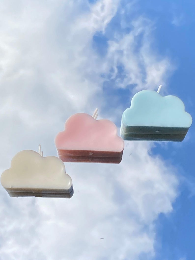 Cumulonimbus Trio Of Hand Made Pastel Clouds Soy Candles Cloud Cluster 100 Fragrance Choice Free Post To UK