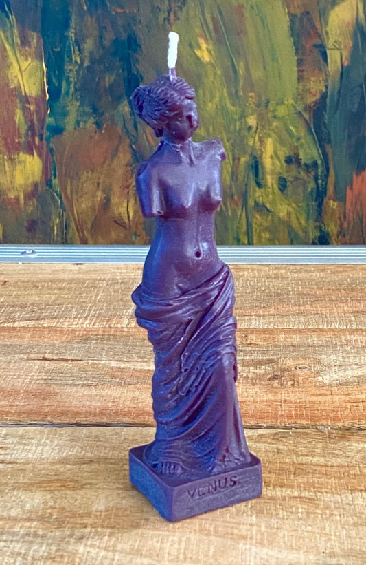 Venus De Milo Roman Goddess Handcrafted Candle – Colour & Scent Of Your Choice, Natural Cotton Wick, Free UK Postage