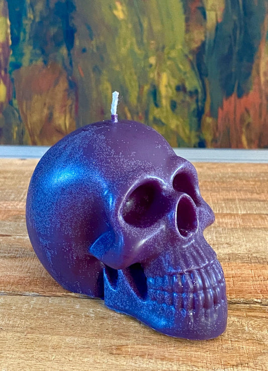 Made To Order Graphite Black Collection Gothic Human Skull Candle 100 Fragrances Free UK Post