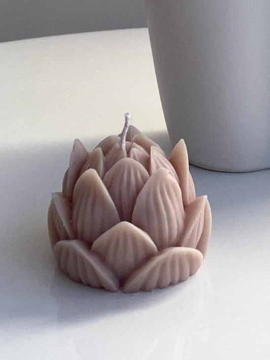 Hand Made Beige Artichoke Vegetable Sculpture Candle Over 70 Fragrances Free UK Post