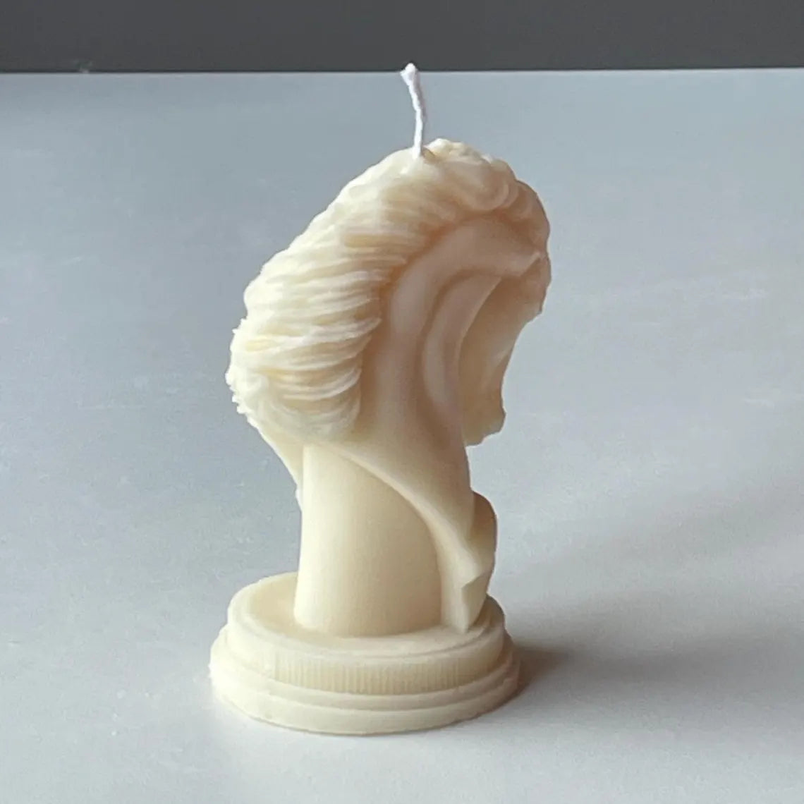 Chess Knight Horse Head Candle, Equestrian Sculptural Bust, Handmade in Leicestershire, Free UK Post