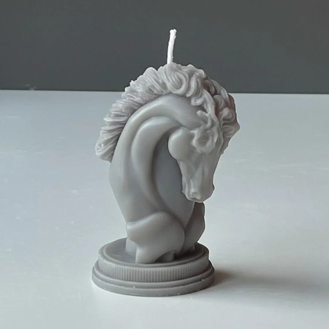 Chess Knight Horse Head Candle, Equestrian Sculptural Bust, Handmade in Leicestershire, Free UK Post