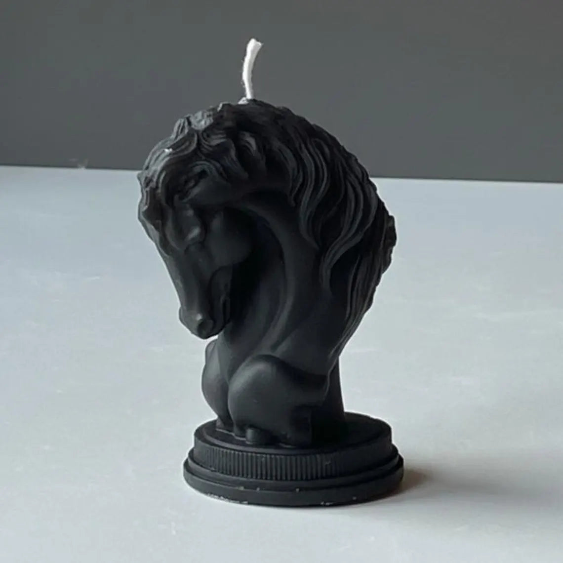 Chess Knight Horse Head Candle, Equestrian Sculptural Bust, Handmade in Leicestershire, Free UK Post