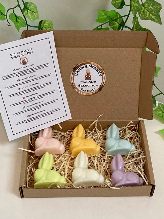 Bunny Malone Rabbit Wax Melts Pomegranate, Orange Blossom, Pear Freesia, Lavender, Woodsage, Letterbox Gift Free UK Post