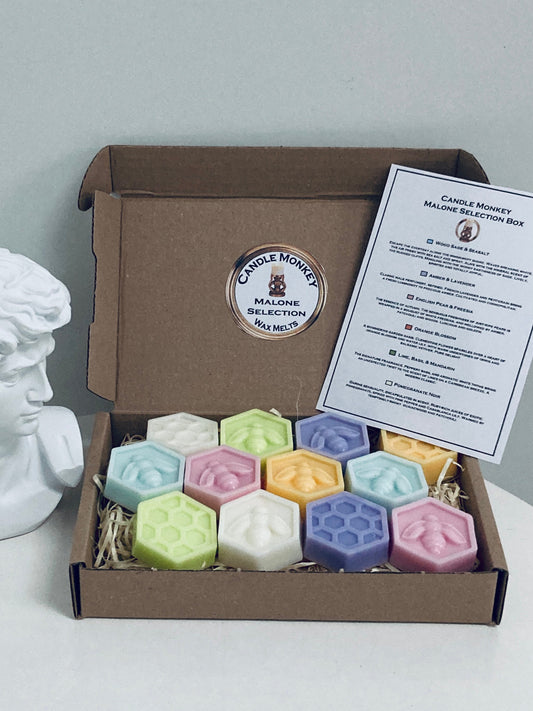 Malone Honeycomb Wax Melts Holz, Salbei und Meersalz, Orangenblüte, Birne und Freesie, Lavendel, Limette, Basilikum, Mandarine, Briefkastengeschenk, kostenlose UK-Post