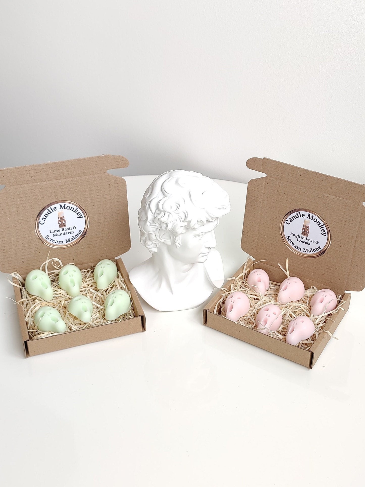 Scream Malone Wax Melts Skulls Pomegranate Noir, Orange Blossom, Pear & Freesia, Amber, Wood Sage Sea Salt, Lime Basil Mandarin Free UK Post