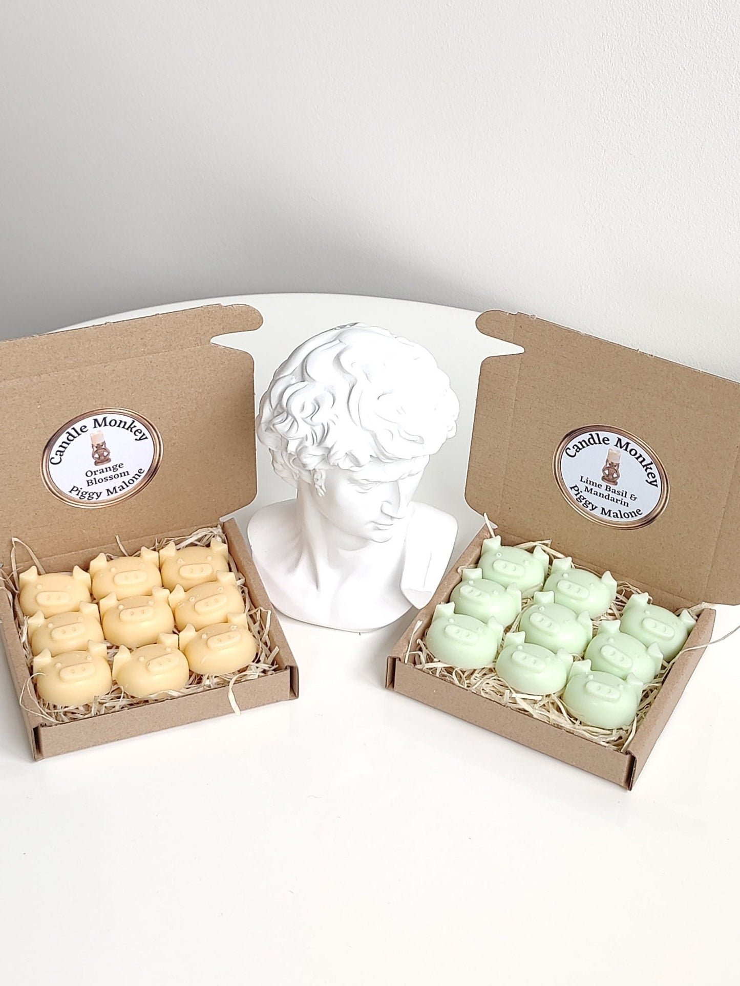 Piggy Malone 9 Wax Melts Pigs Pomegranate Noir, Orange Blossom, Pear & Freesia, Wild Fig Cassis, Red Roses Free UK Post