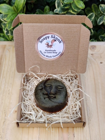 African Black Turmeric Handmade La Luna Sun & Moon SLS MPG and Paraben Free Skin Kind Soap Free Post To UK