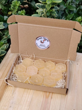 Honey And Essential Oil Natural Mini Bee Hive Travel / 5 or 12 Guest Soaps With Essential Oils Handmade Free Post To UK