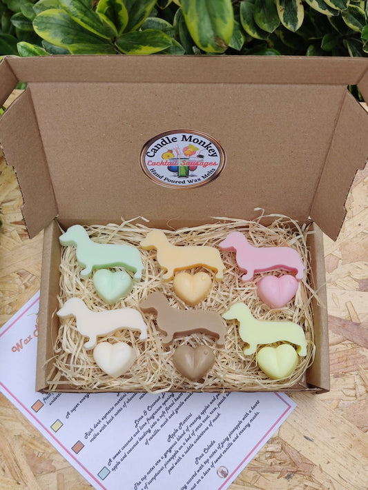 Cocktail Sausages Highly Scented Dachshund Soy Wax Melts Pina Colada Mimosa Margarita Summer Holiday Vibes Free UK Post
