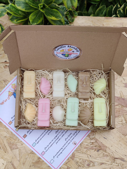 Island Cocktails Easter Island Heads Soy Wax Melts Pina Colada Lime and Coconut Margarita Tiki Lounge Gift Free UK Post