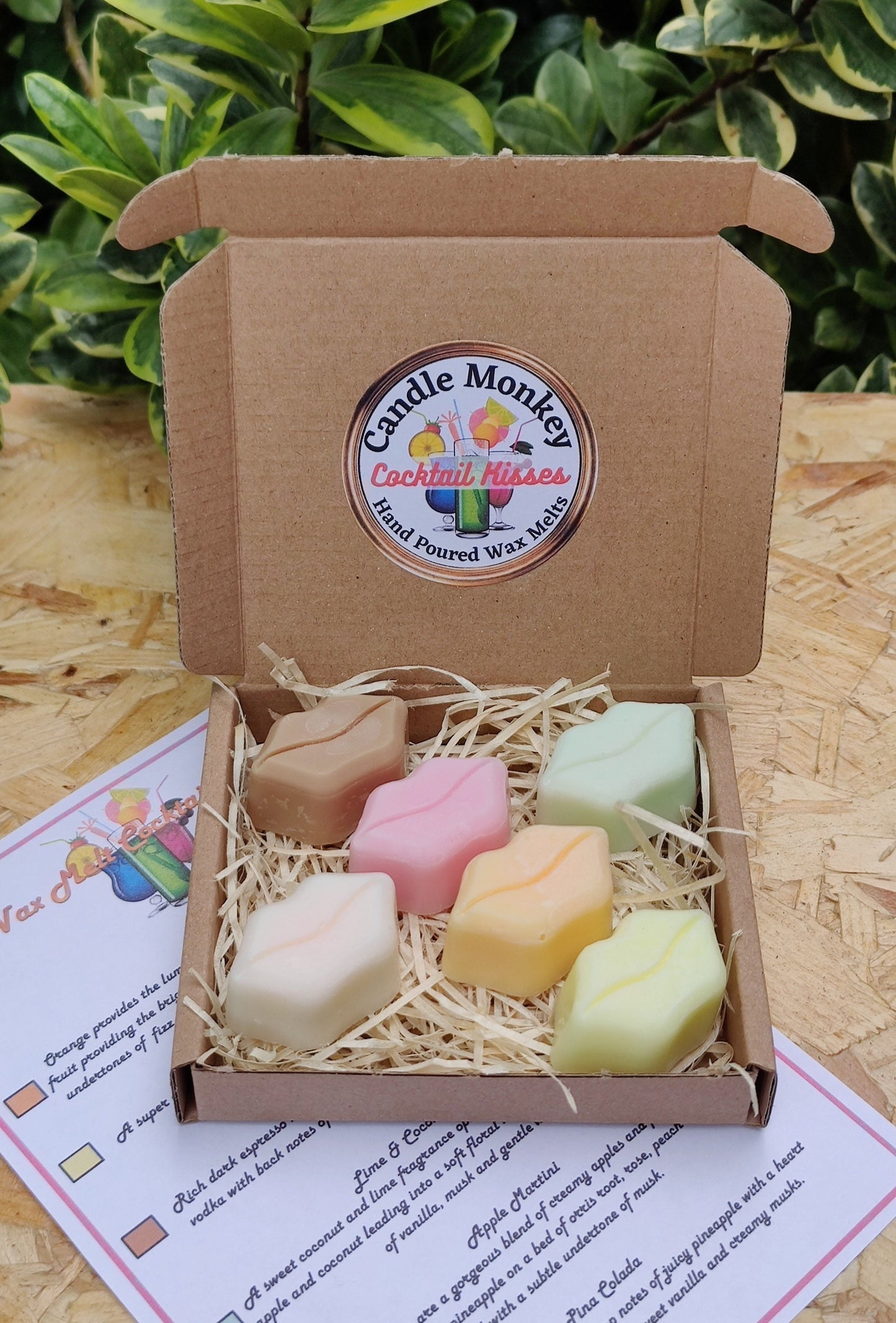 Cocktail Kisses Collection Lips Soy Wax Melts Mimosa, Pina Colada,Lime Coconut, Margarita Pastel Colours Free UK Post