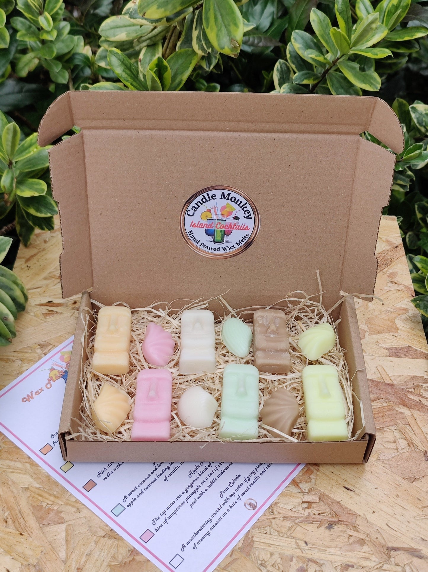 Island Cocktails Easter Island Statues Soy Wax Melts Pina Colada Lime and Coconut Margarita Tiki Lounge Gift Free UK Post