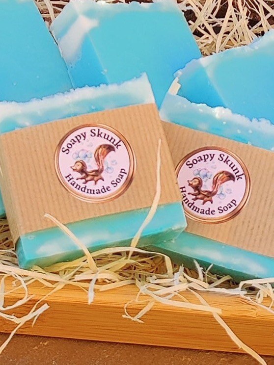 Wood Sage and Sea Salt Handmade Chunky Slice of SLS and Paraben Free Skin Kind Soap Free Post To UK