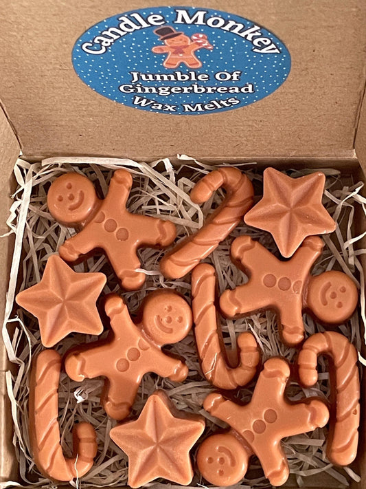 Jumble of Gingerbread People Klassischer Lebkuchen- oder Pumpkin Spice Latte Super stark duftende Sojamischung Wachs schmilzt Kostenlose Lieferung innerhalb Großbritanniens