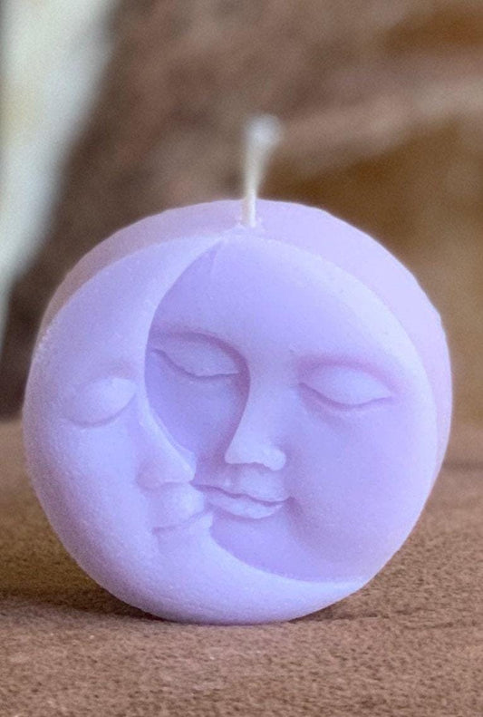 Purple La Luna Sun & Moon 6cm Soy Scented Candle Moon Choice Seasonal Fragrances and Colour Free UK Post