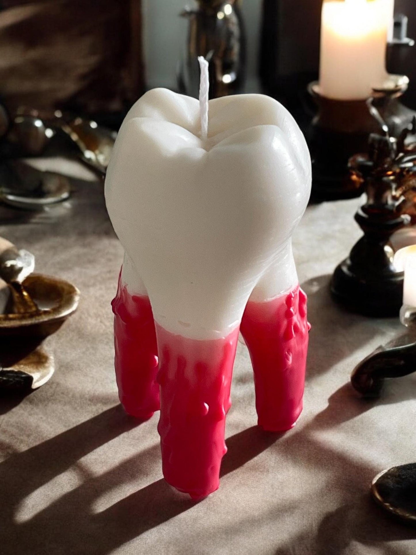 Bloody Tooth Extraction Nightmare Dentist Candle Gothic Teeth Choice Of Fragrances Handmade in Leicestershire Free UK Post