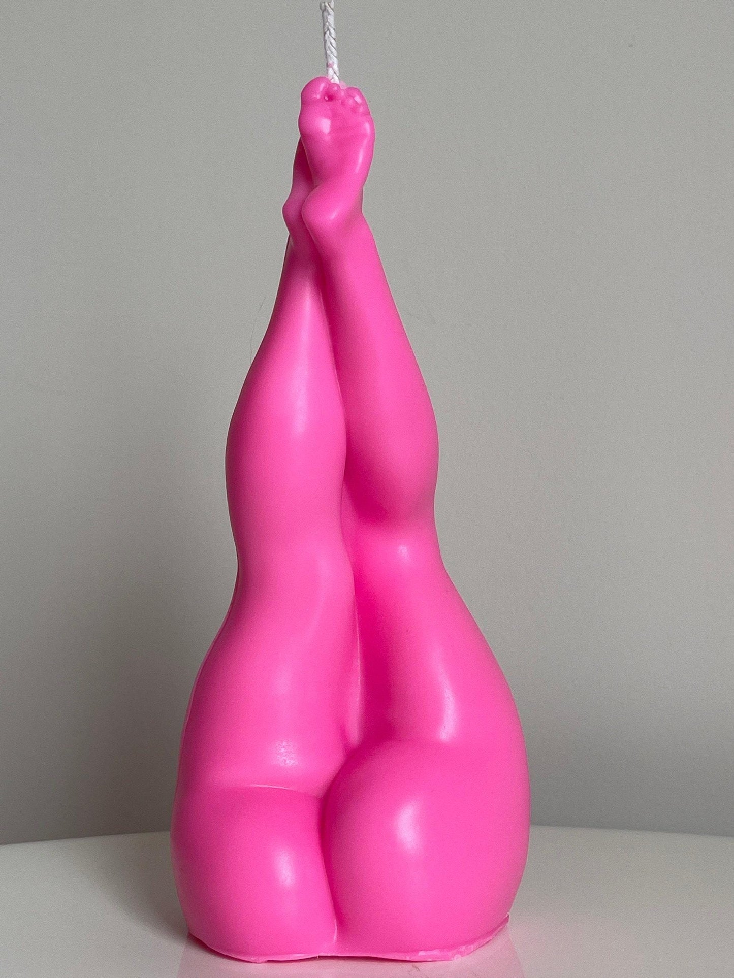 Hand Made Barbie Pink Luscious Legs Nude Sexy Curvy Goddess Candle 70 Gorgeous Scents Free UK Post