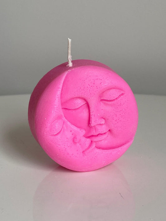 La Luna Hot Pink Sun & Moon 6cm Soy Scented Candle Moon Choice Seasonal Fragrances Free UK Post