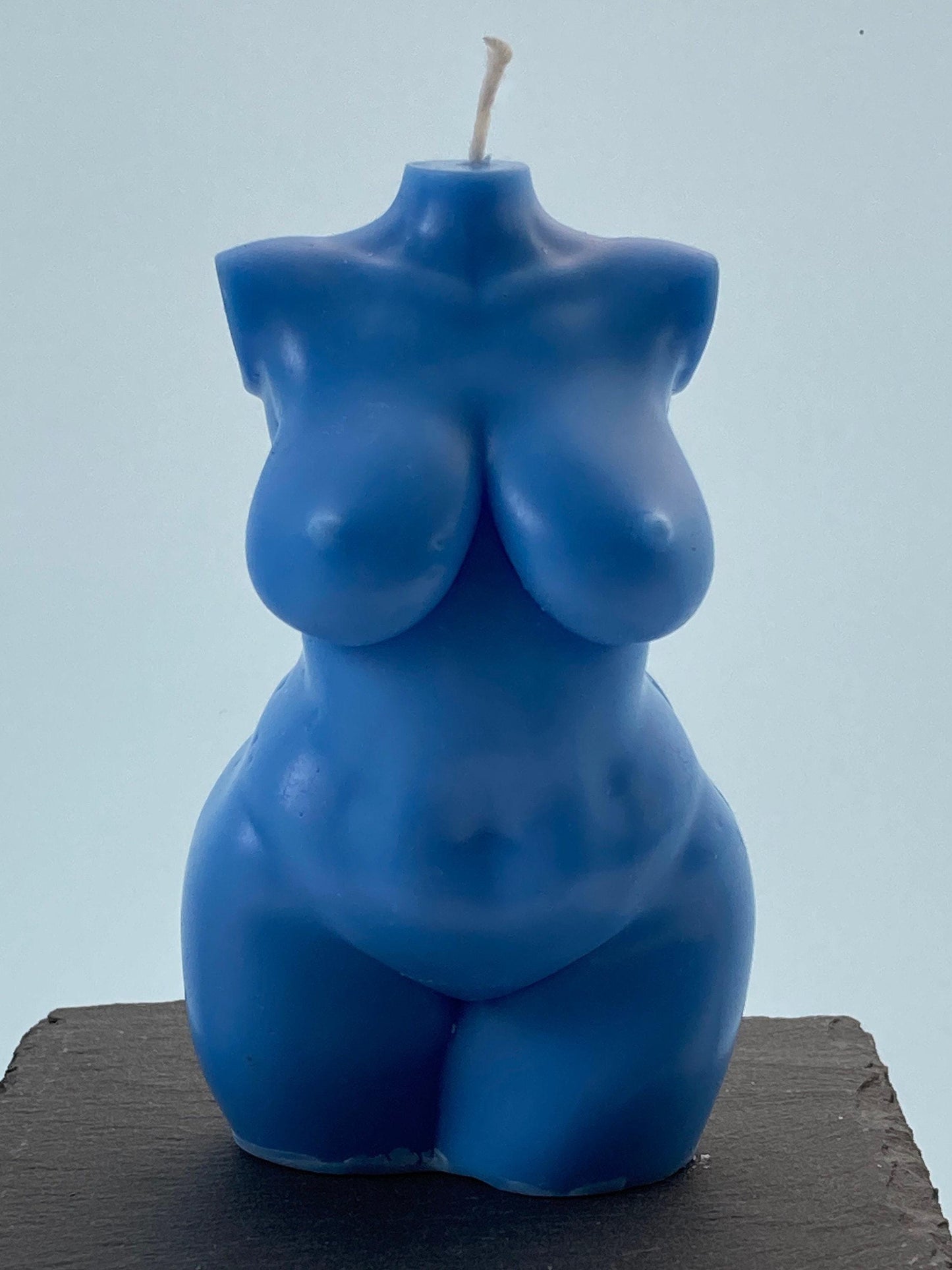 Rubens Hélène Blue Hand Made Curvy Body Torso Natural Beauty Figure Art Sculpture Natural Goddess Soy Candle Bespoke Scent Free UK Post