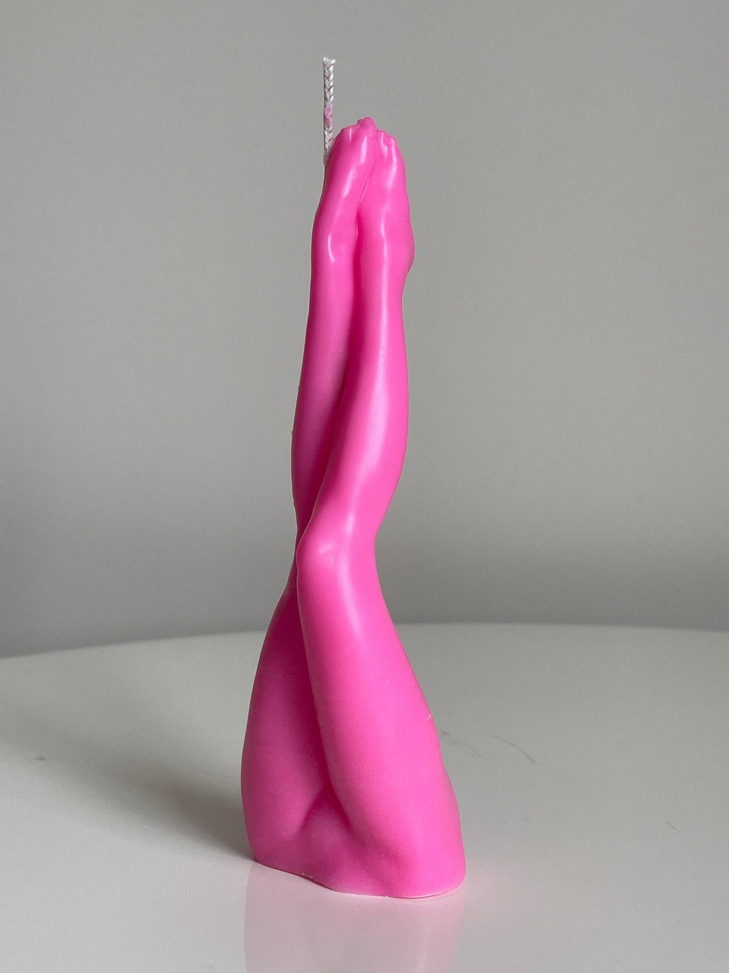 Hand Made Barbie Pink Female Sculpture Human Nude Lovely Legs Sexy Candle 70 Gorgeous Scents Free UK Post