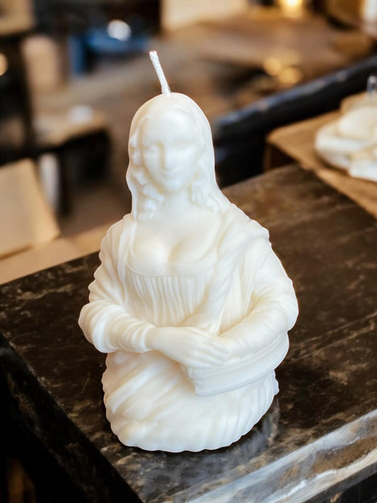 Leonardo De Vinci Mona Lisa Candle Renaissance Art Collection Choose Your Fragrance And Colour Handmade in Leicestershire Free UK Post