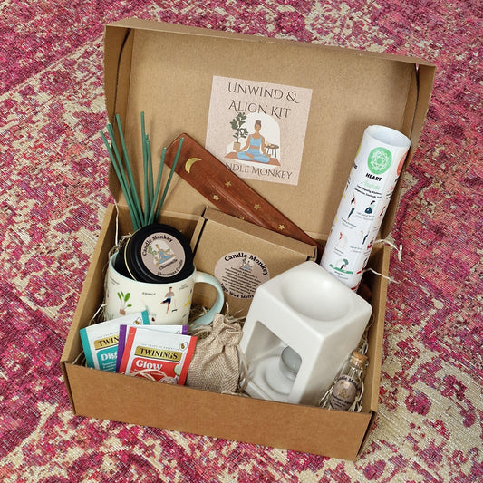 Unwind & Align Yoga Chakra Gift Set – Cute Natural Birthday Yogi Hamper Free UK Post