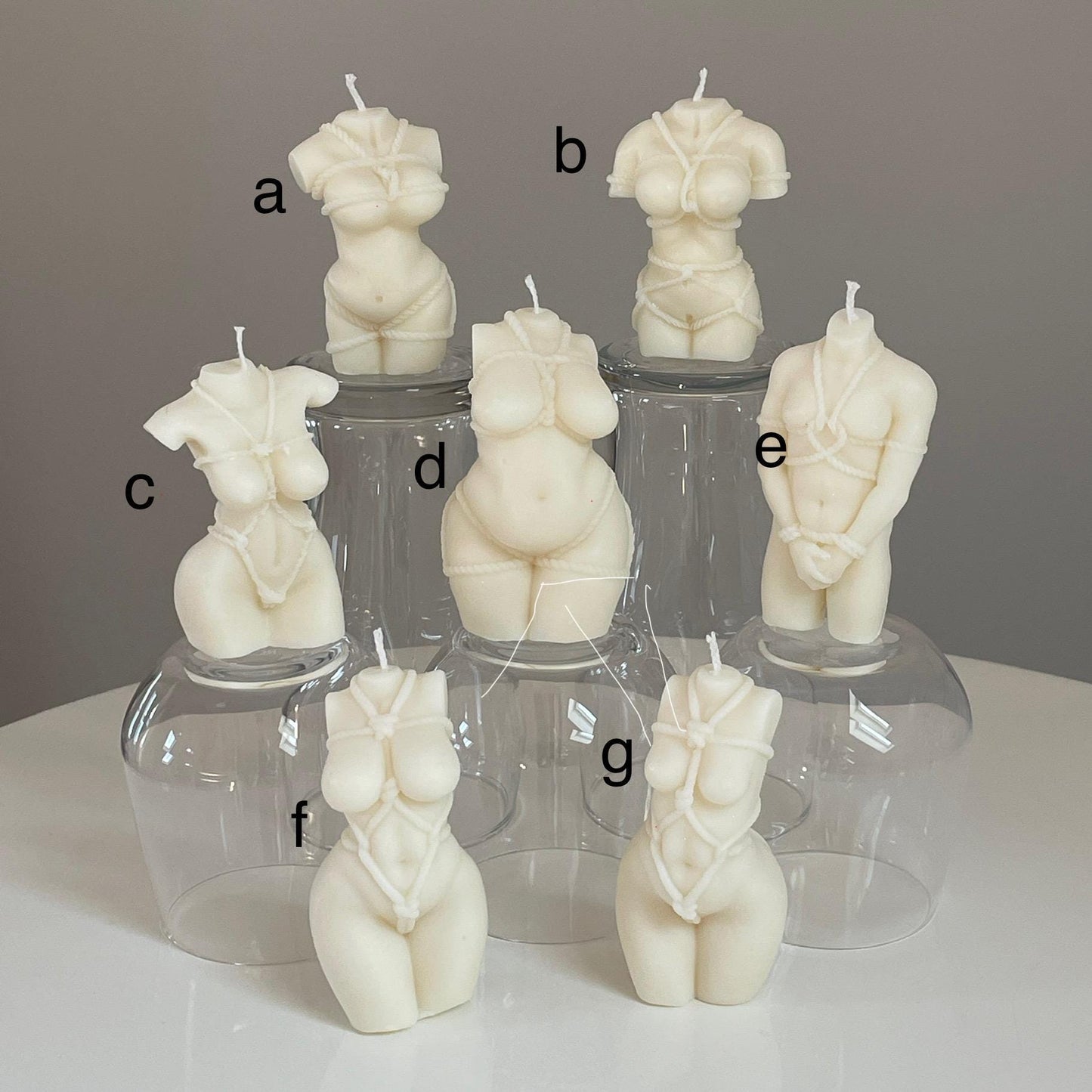 Shibari Bondage God / Goddess Sensual Candle – Ivory White | Handmade in Leicestershire | Choose Your Fragrance | Free UK Delivery