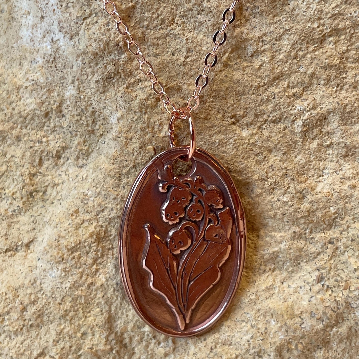 White Boar Forge Belladonna Pendant Handmade Gothic Botanical Necklace in Pure Copper Free UK Postage