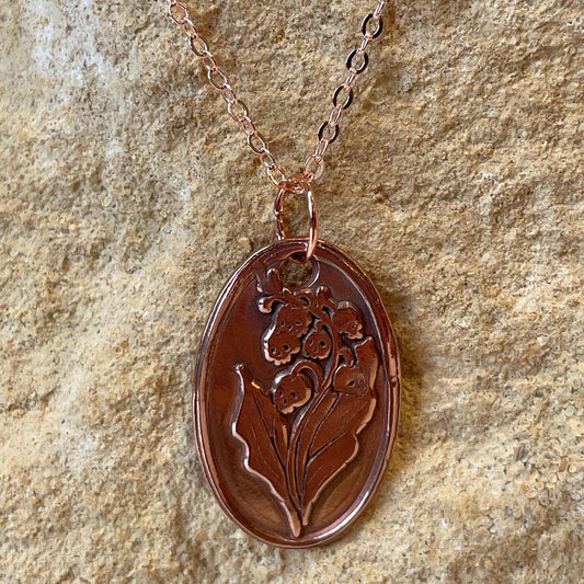 White Boar Forge Belladonna Pendant Handmade Gothic Botanical Necklace in Pure Copper Free UK Postage