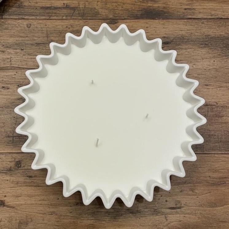 Large Cream Table Centre 30cm Candle – Three Wick Neutral Home Décor XL Centrepiece