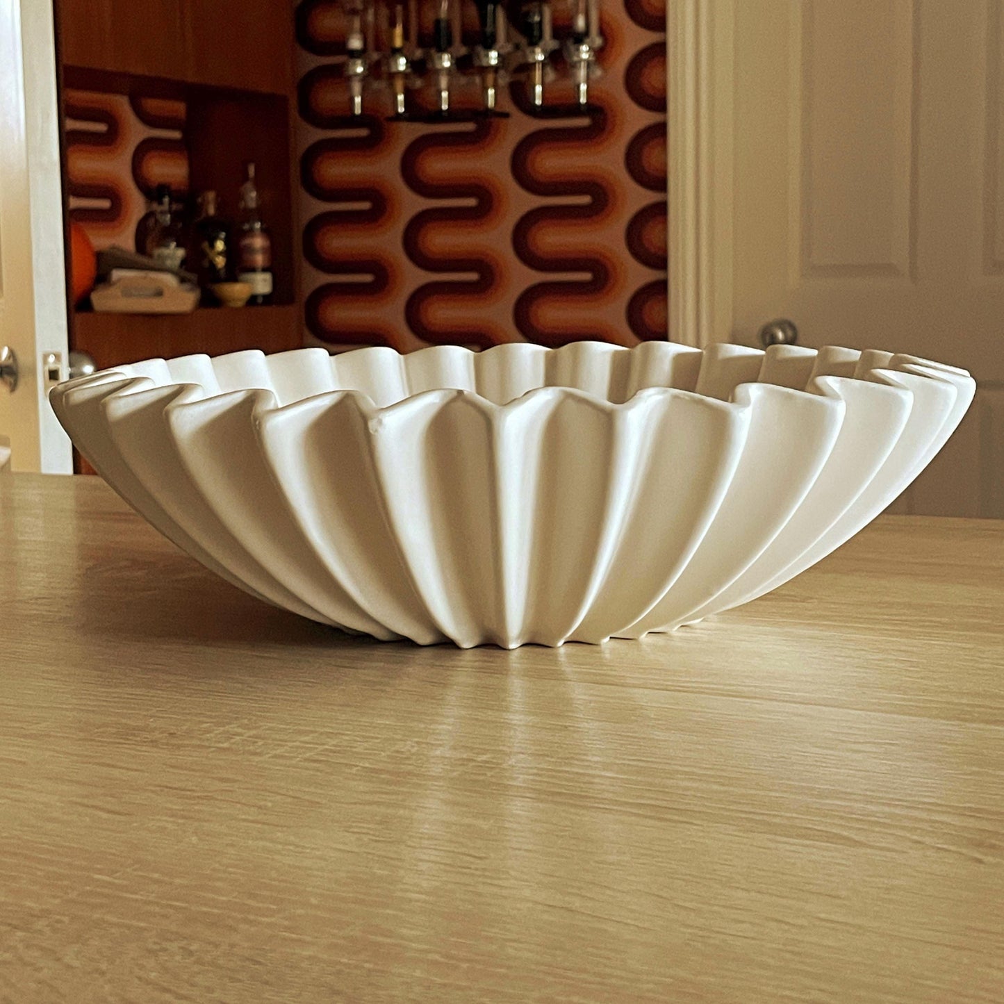 Large Cream Table Centre 30cm Candle – Three Wick Neutral Home Décor XL Centrepiece