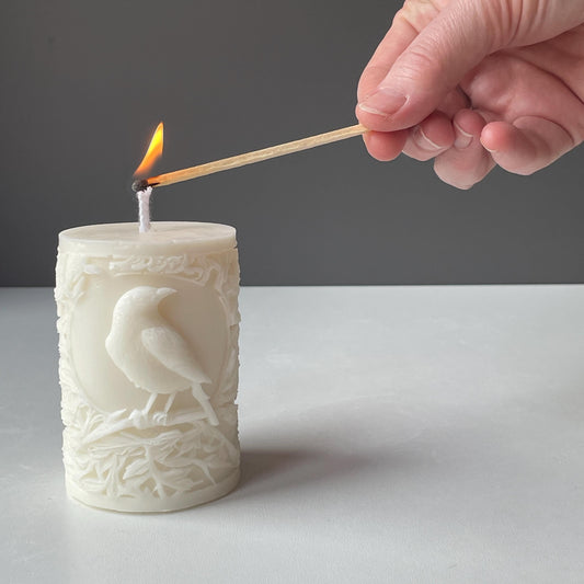 Crow Raven – Bird Figure Candle | Soy Wax Handmade in Leicestershire Free Post To UK