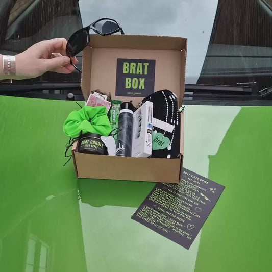 Brat Aesthetic Gift Hamper – Y2K Brat Core Accessories & Self-Care Box for Her Etc Free UK Delivery