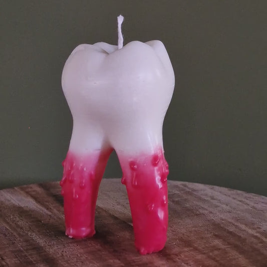 Bloody Tooth Extraction Nightmare Dentist Candle Gothic Teeth Choice Of Fragrances Handmade in Leicestershire Free UK Post