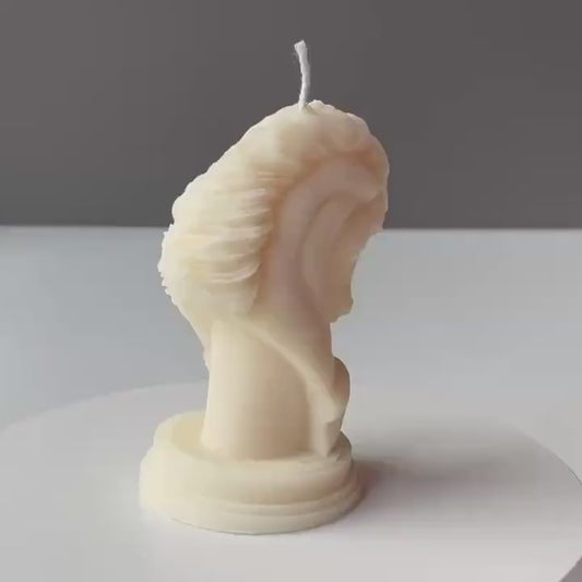 Chess Knight Horse Head Candle, Equestrian Sculptural Bust, Handmade in Leicestershire, Free UK Post