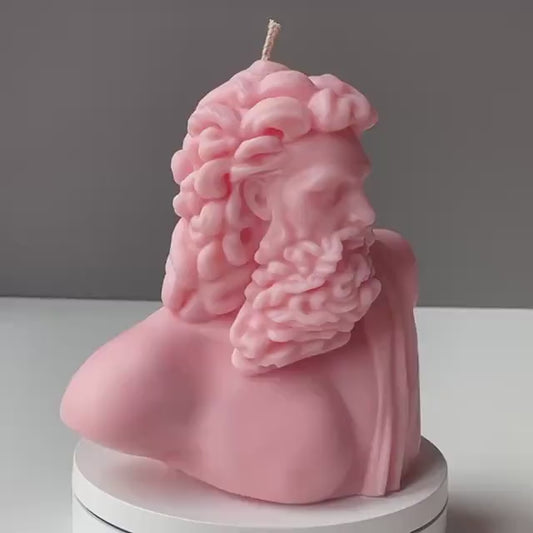 Zeus Jupiter God Large 700g Candle Thunder and Sky Handmade Greek & Roman Mythology Decor Free UK Post