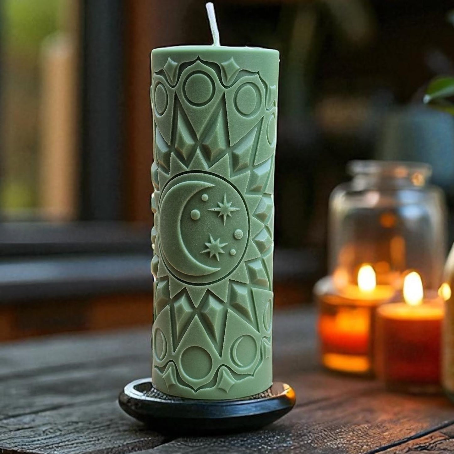 Moon Phase Equinox Candle | Ritual & Celestial Balance | Custom Colour / Scent | Handcrafted Gift | Free UK Delivery