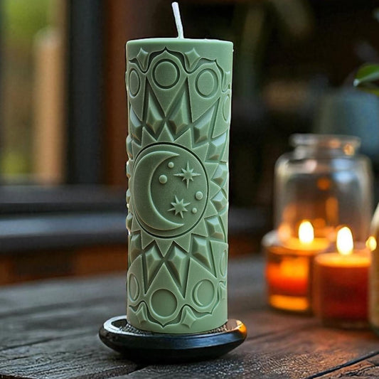 Winter Solstice Candle | Yule Ritual & Celestial Balance | Custom Colour / Scent | Handcrafted Gift | Free UK Delivery