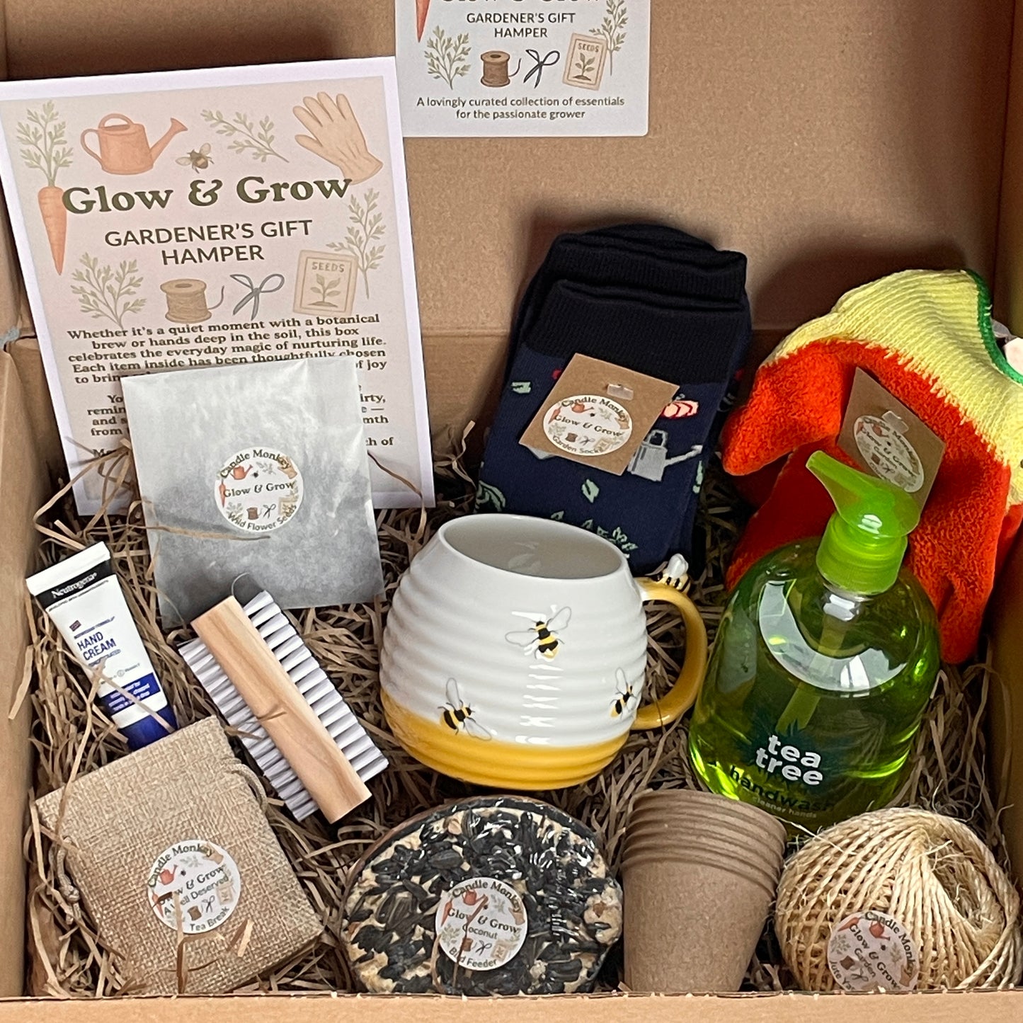 Glow & Grow Gardeners Garden / Allotment Thoughtfully Curated Personalised Birthday Gift Hamper Free UK Delivery