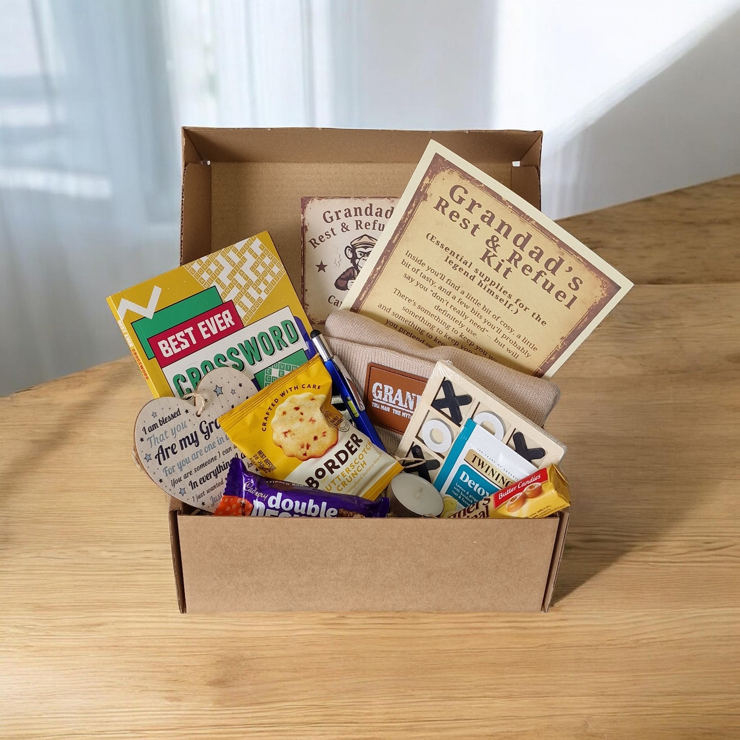 Grandad’s Rest & Refuel Kit - Snacks, Treats & Relaxing Activities Gift Hamper | Free UK Post