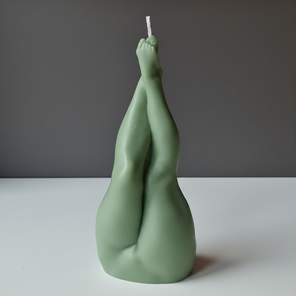 Hand Made Luscious Legs 20cm Female Shapely Sexy Woman Lady Soy Wax Candle Choice Of Colour & Fragrance Eco Packaging Free UK Post