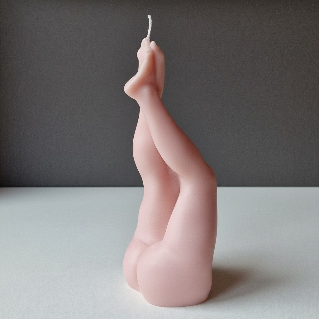 Hand Made Luscious Legs 20cm Female Shapely Sexy Woman Lady Soy Wax Candle Choice Of Colour & Fragrance Eco Packaging Free UK Post
