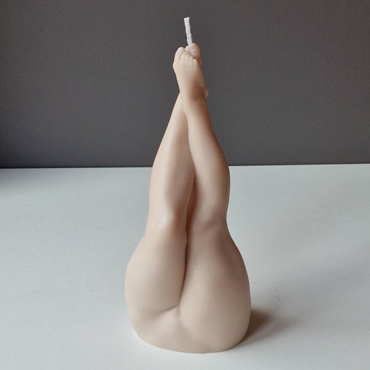 Hand Made Luscious Legs 20cm Female Shapely Sexy Woman Lady Soy Wax Candle Choice Of Colour & Fragrance Eco Packaging Free UK Post
