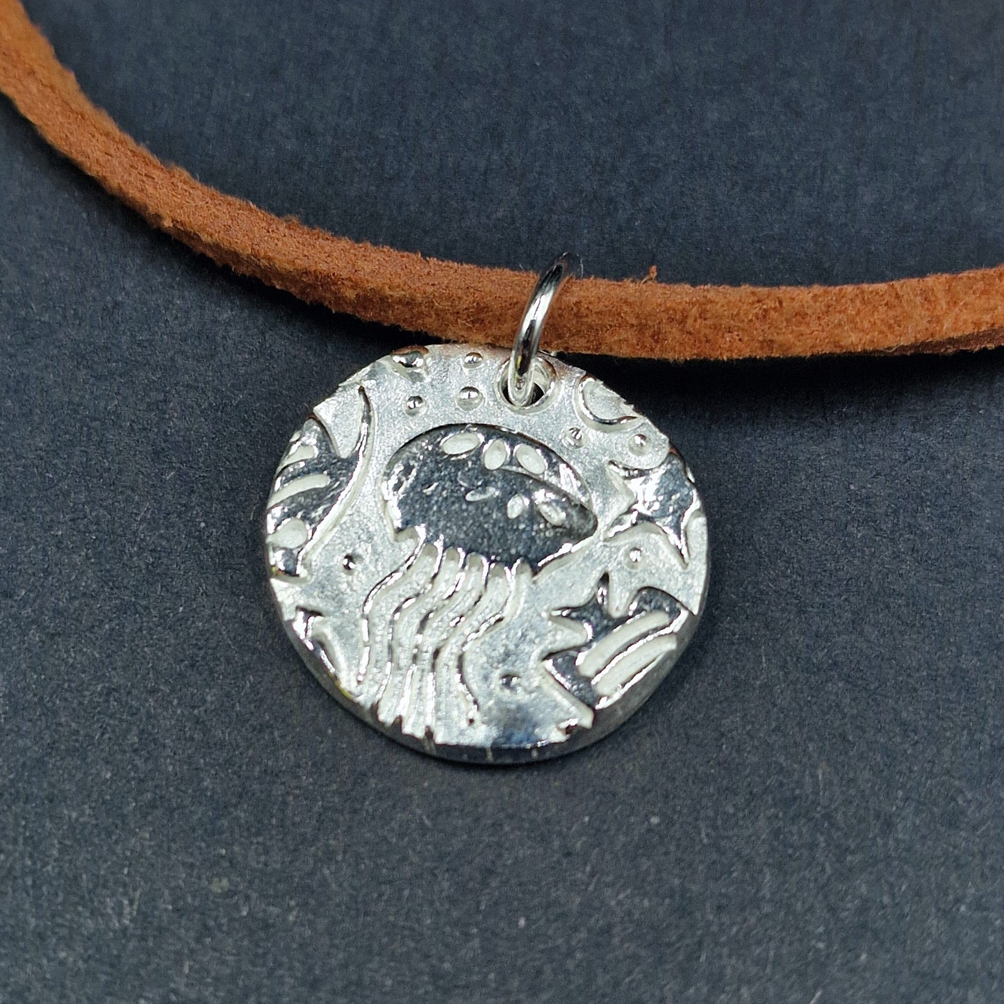 White Boar Forge Aurelia Jellyfish Pendant Necklace Handmade 925 Sterling Silver – Beach Lover,  Ocean Themed Jewellery